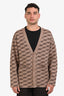 Balenciaga Brown BB Logo All Over Cardigan Size 4