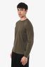 Louis Vuitton Brown Cotton Damier Print Long Sleeve Crewneck with Pocket Size M Men's