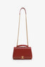 Pre-loved Chanel™ 2017-2018 Red Chevron Braided Top Handle Flap Bag