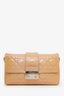 Christian Dior 2011 Beige Cannage Patent Leather Miss Dior Promenade Crossbody Clutch Bag