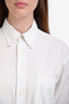 Burberry London White Cotton Button Collared Shirt Size M