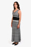 Missoni Black/White Patterned A-Line Sleeveless Maxi Dress Size 40