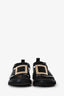Roger Vivier Black Brushed Leather Buckle Sandals Size 37