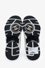 Pre-loved Chanel™ White Mesh Suede CC Logo Sneakers Size 36.5