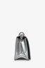 Christian Dior 2015 Silver Metallic Beaded Small Diorama Shoulder Bag