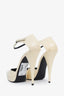 Saint Laurent White Patent Leather D'Orsay Pumps Size 39