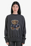 We11Done Grey Bear Printed Crewneck Sweater Size XS