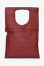 Tom Ford Red Grained Leather Alix Padlock Tote Bag with Pouch