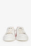 Dolce & Gabbana White/Red Leather Sneakers Size 7.5 Men's