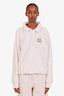 Miu Miu White Logo Crystal Embellished Oversize Polo Sweatshirt Estimated Size S