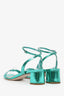Miu Miu Green Patent Leather Block Heels Size 37