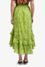 Rococo Sand Green Eyelet Maxi Skirt Size S