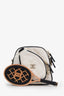 Pre-loved Chanel™ 2023 White Quilted Canvas Monte-Carlo Mini Crossbody Tennis Bag