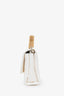 Pre-loved Chanel™ 2022+ White Lambskin CC Crystal Logo Small Flap Bag