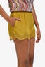 Gold Hawk Olive Green Silk/Lace Shorts Size XS