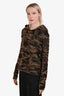Nili Lotan Brown Camouflage Print 'Janie' Hoodie Size XS