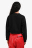Acne Studios Black Cotton Cropped Sweatshirt Size XXS