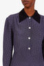 Miu Miu Black Polka Dot Mini Shirt Dress Size 38
