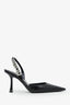 Alexander Wang Black Croc Grace Slingback Heels Size 35.5