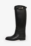 Hermès Black Box Calfskin Leather Jumping Boot Size 37.5