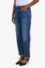 Citizens of Humanity Dark Wash High Rise Straight Leg Unfinished Hem 'Palma' Jean Size 26
