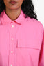 Frame Pink Cotton Oversized Vacation Shirt Size XS