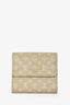 Louis Vuitton 2008 Cream Monogram Lin Tri-Fold Wallet