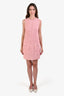 Pre-loved Chanel™ Vintage Pink Cotton Knit Sleeveless Dress with Slip Size 38