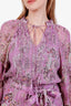 Hemant and Nandita Purple Lurex Jumpsuit Size S