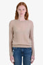 Filippa K Beige Mohair Blend Crewneck Sweater Size L