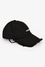 Jacquemus Black Cotton Logo Drawstring Baseball Cap Size 56