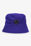 Prada Purple Nylon Logo Bucket Hat Size L