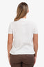 Maison Margiela 2021 White Embroidered Logo Polo Top Size M
