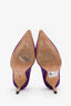 Manolo Blahnik Purple Suede Pointed Toe Heels Size 38