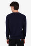 Brunello Cucinelli Navy Cashmere Crewneck Sweater Size 48 Mens