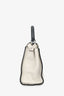 Fendi White/Grey Leather Medium Peekaboo Top Handle with Strap