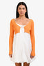 Jacquemus Orange Knit 'Pralu' Long Sleeve Top Size 36