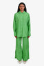 Frame Green 'Linear Lace' Shirt + Pant Set Size XS