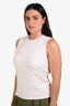 Vince Cream Fitted Sleeveless Top Size Large