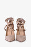 Valentino Nude Pink Rockstud Ankle Wrap Pumps Size 41.5