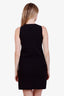 Maje Black Knit Patterned Button Up Mini Dress Size 36