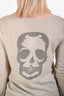 Zadig & Voltaire Beige Merino Wool V-Neck Skull Back Sweater Size M