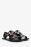 Bottega Veneta Black Leather Sandals with Coloured Rope Size 37