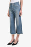 Citizens of Humanity Blue 'Emma' High Rise Wide Leg Crop Jeans Size 26