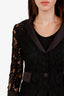 Alexis Black Lace Single Breasted Blazer Top Size XS