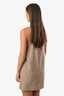 Balenciaga Brown Wool Houndstooth Sleeveless Mini Dress Size 36