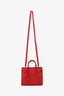 Saint Laurent 2015 Red Grained Leather Nano Sac de Jour with Strap