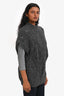 Brunello Cucinelli Grey Alpaca Sleeveless Sweater Size S