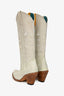 Pskaufman Cream Leather Cowboy Boots Size 11