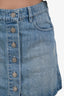Isabel Marant Etoile Light Blue Denim Buttoned Mini Skirt Size 36